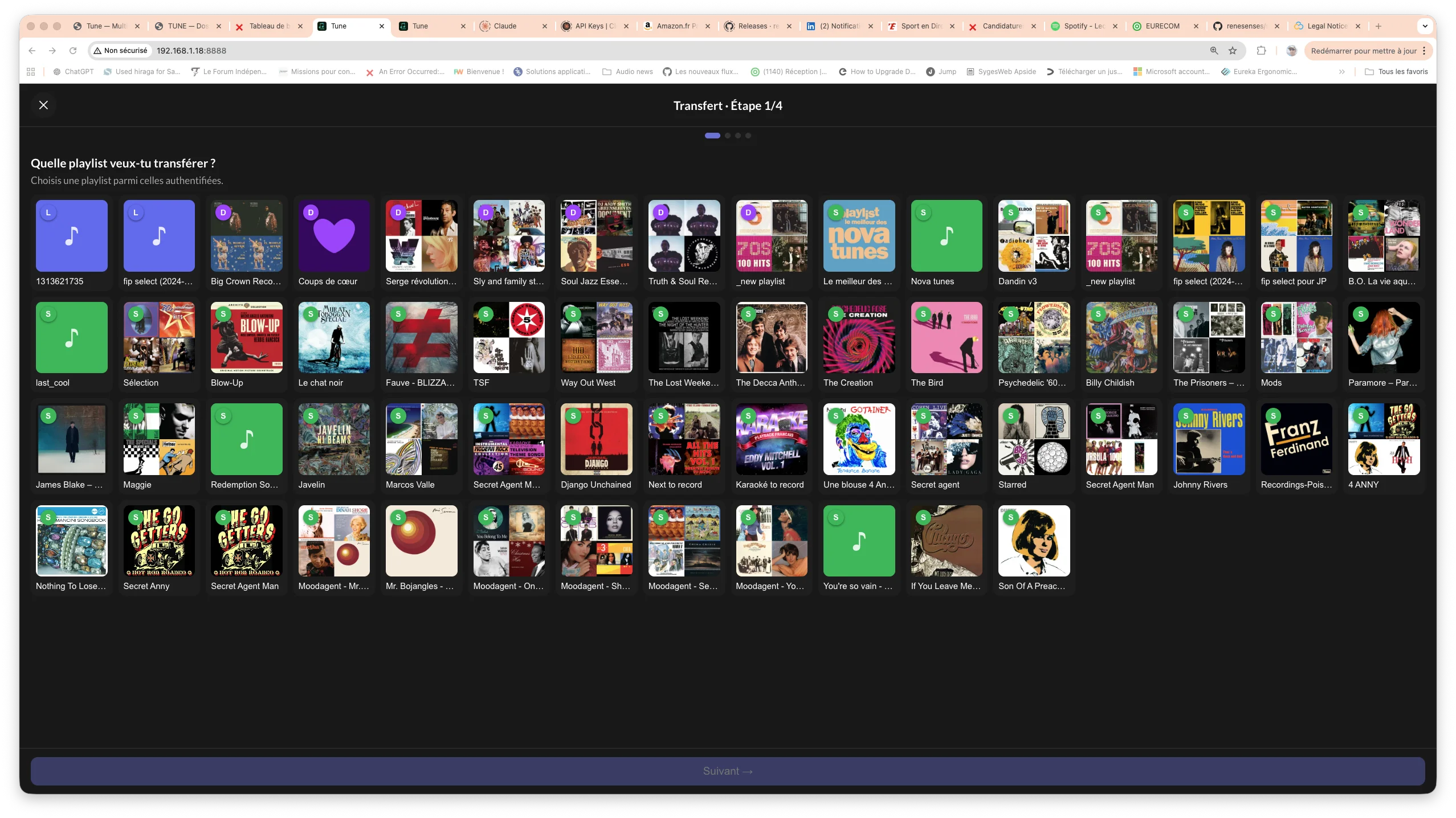 PlaylistsHub — assistant de transfert